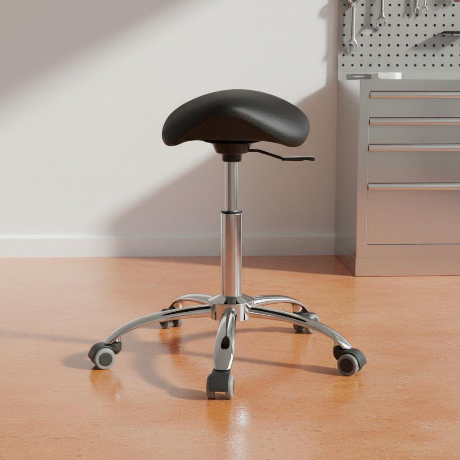Ergonomic Office Chair - Swivel Saddle Stool Heavy Duty Ergonomic