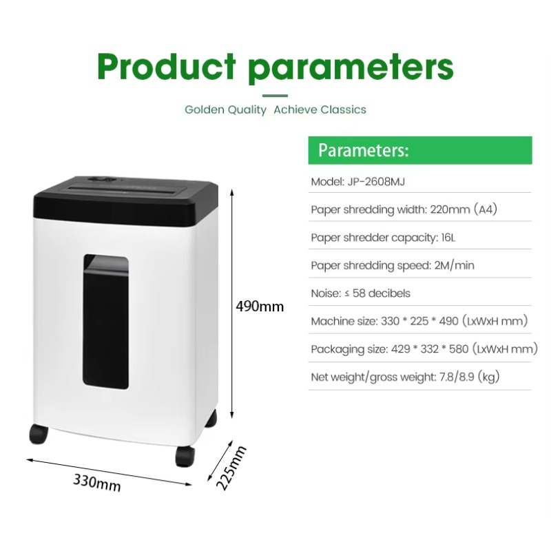 Home Office Paper Shredder - Small 8-Sheet Capacity Micro Cut Paper