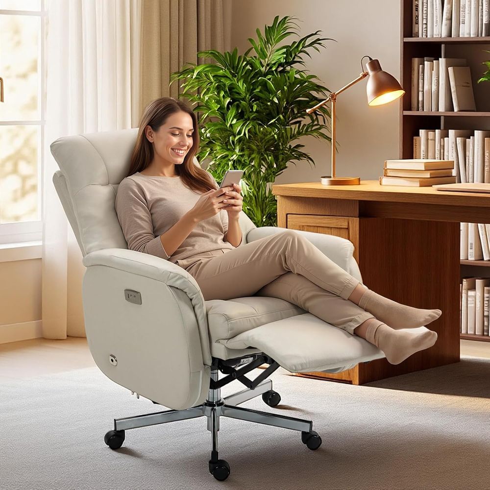 Ergonomic Office Chair - USB Charging Reclining Ergonomic Office Chair