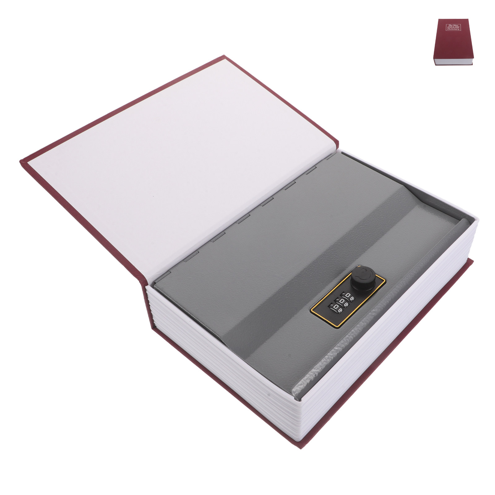 Home Office For Passport - Red Imitation Book Shaped Safe Box