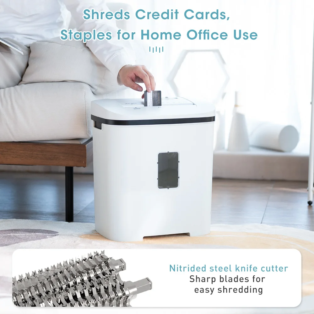 Home Office Paper Shredder - Low Noise 20L Office Paper Shredder