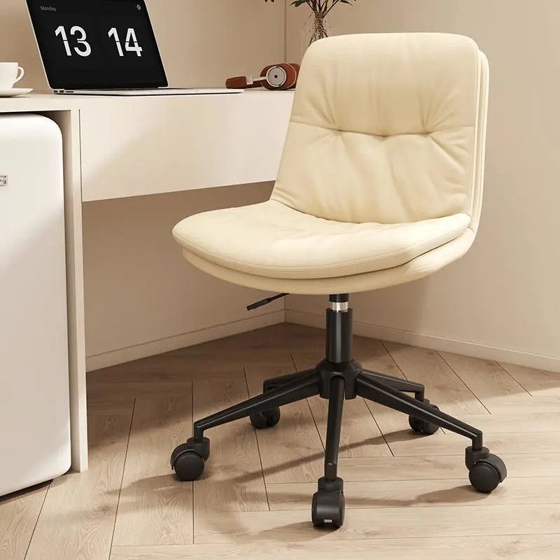 Home Office Desks - Gaming Chair Cream White Pu Leather