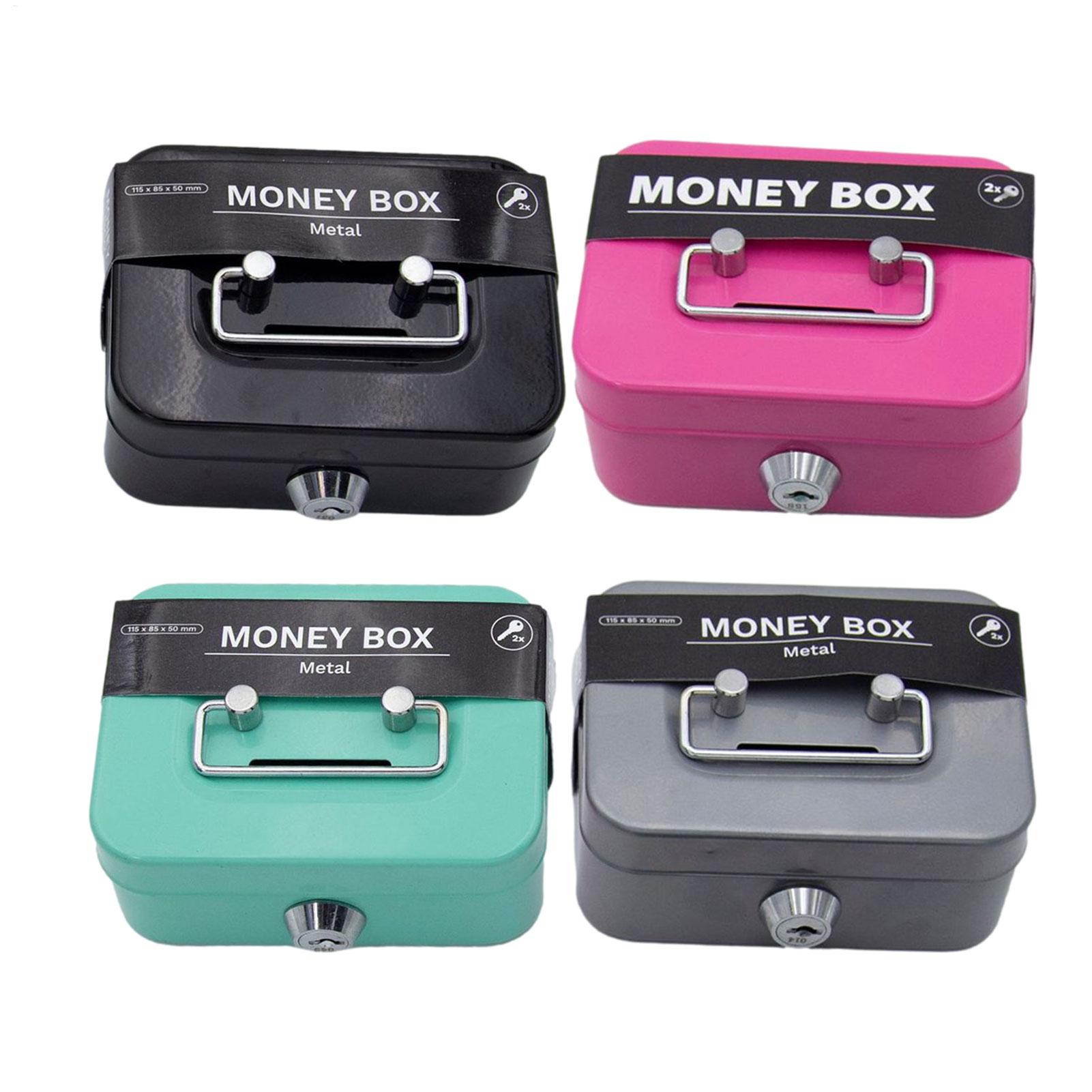 Home Office For Passport - Mini Metal Safe Lock Box Portable