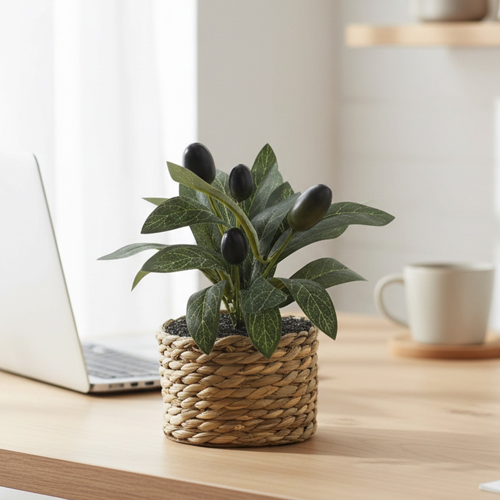 Home Office Word - Artificial Plants Pocket Olive Tree Plastic