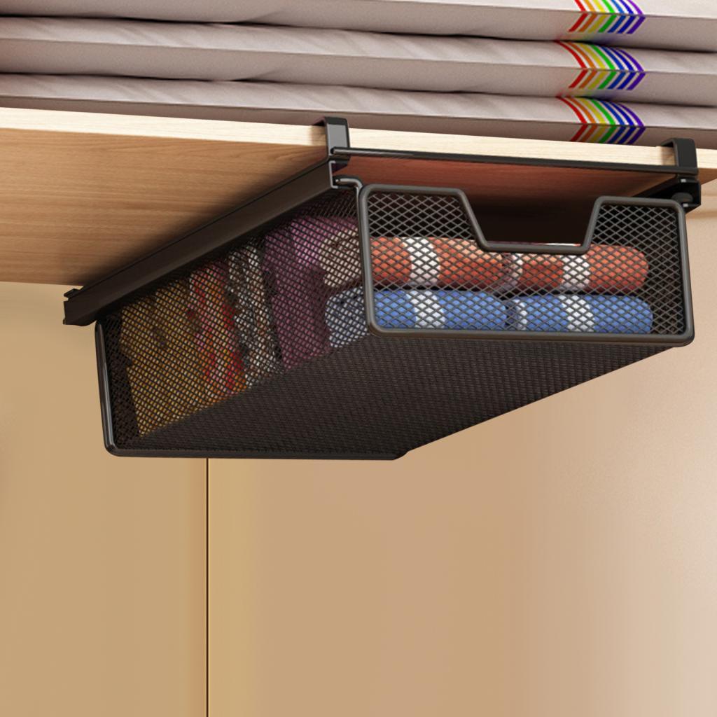 Office Drawer Organizer - Under Desk Sliding Drawer Basket Organizer