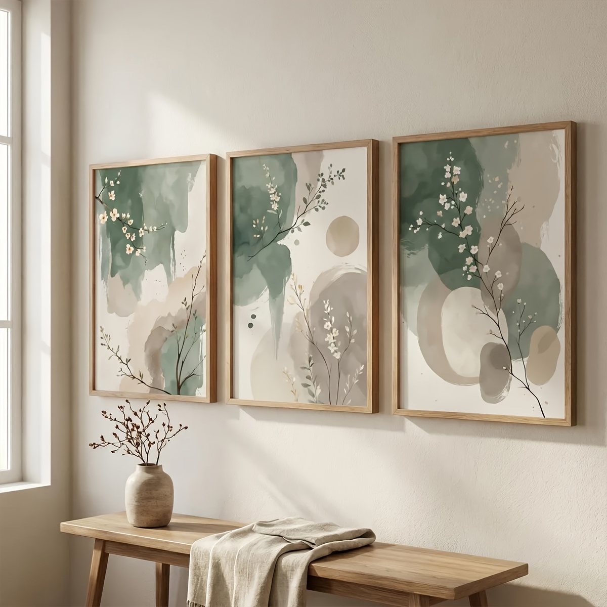 3pcs Japanese-Style Plant Canv - đánh giá và giá Home Office Word