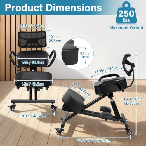 Kneeling Chair, Ergonomic Knee - đánh giá và giá Ergonomic Office Chair