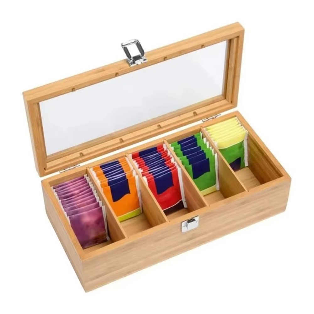 New Bamboo Tea bag Storage Box - đánh giá và giá Home Office Bagas