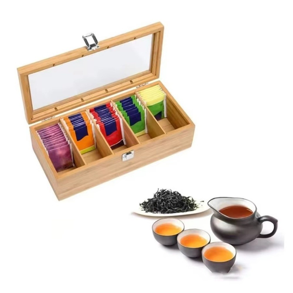 Portable Bamboo Tea bag Storag - đánh giá và giá Home Office Bagas