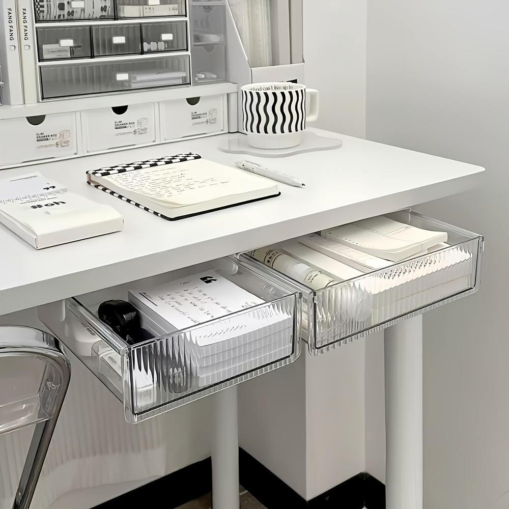 1pc Under Desk Clear Drawer Or - đánh giá và giá Office Drawer Organizer