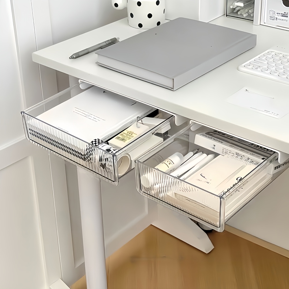 1pc Under Desk Clear Drawer Or - đánh giá và giá Office Drawer Organizer
