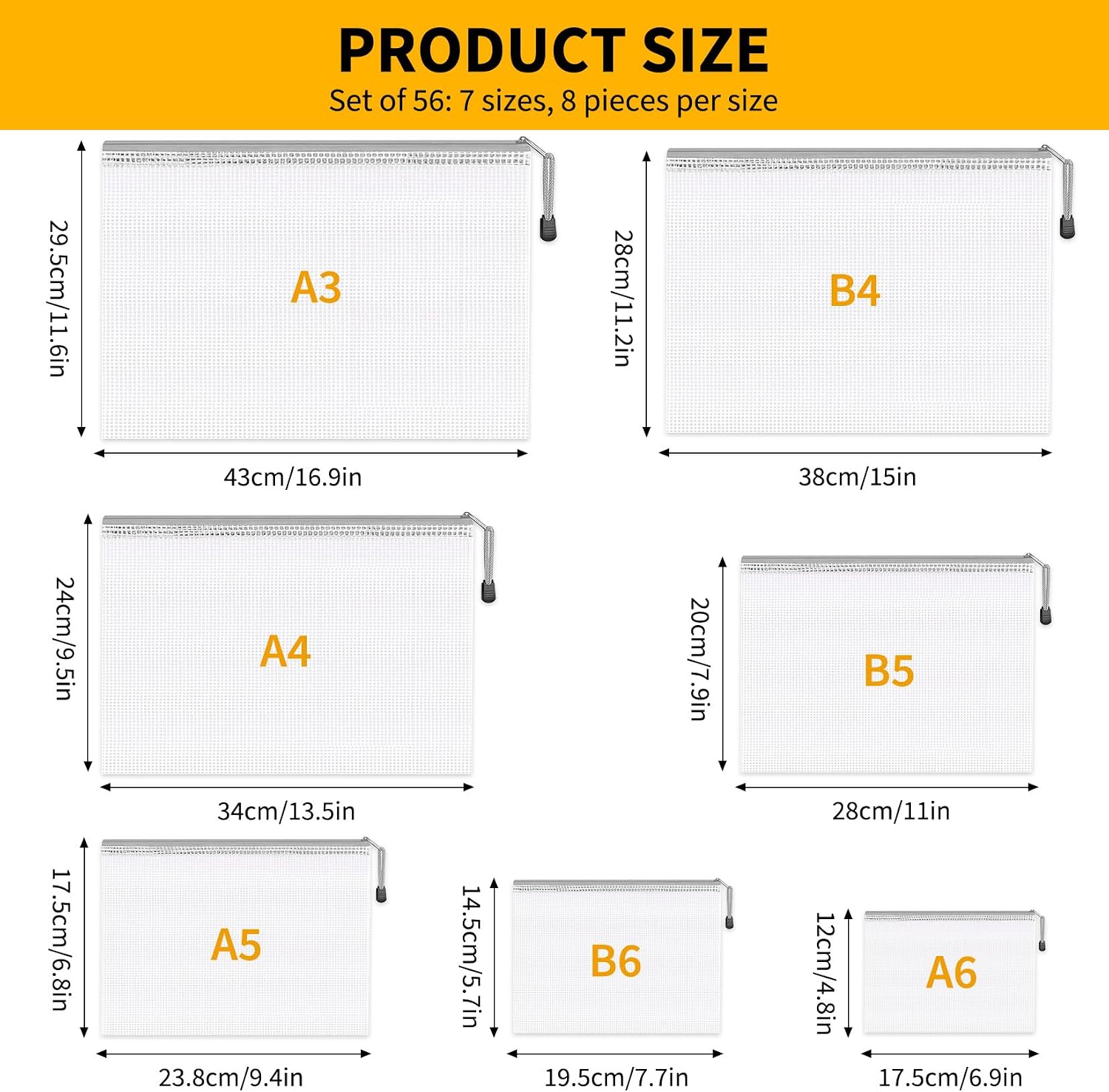 56-Pack Waterproof PVC Mesh Zi - đánh giá và giá Home Office Bagas