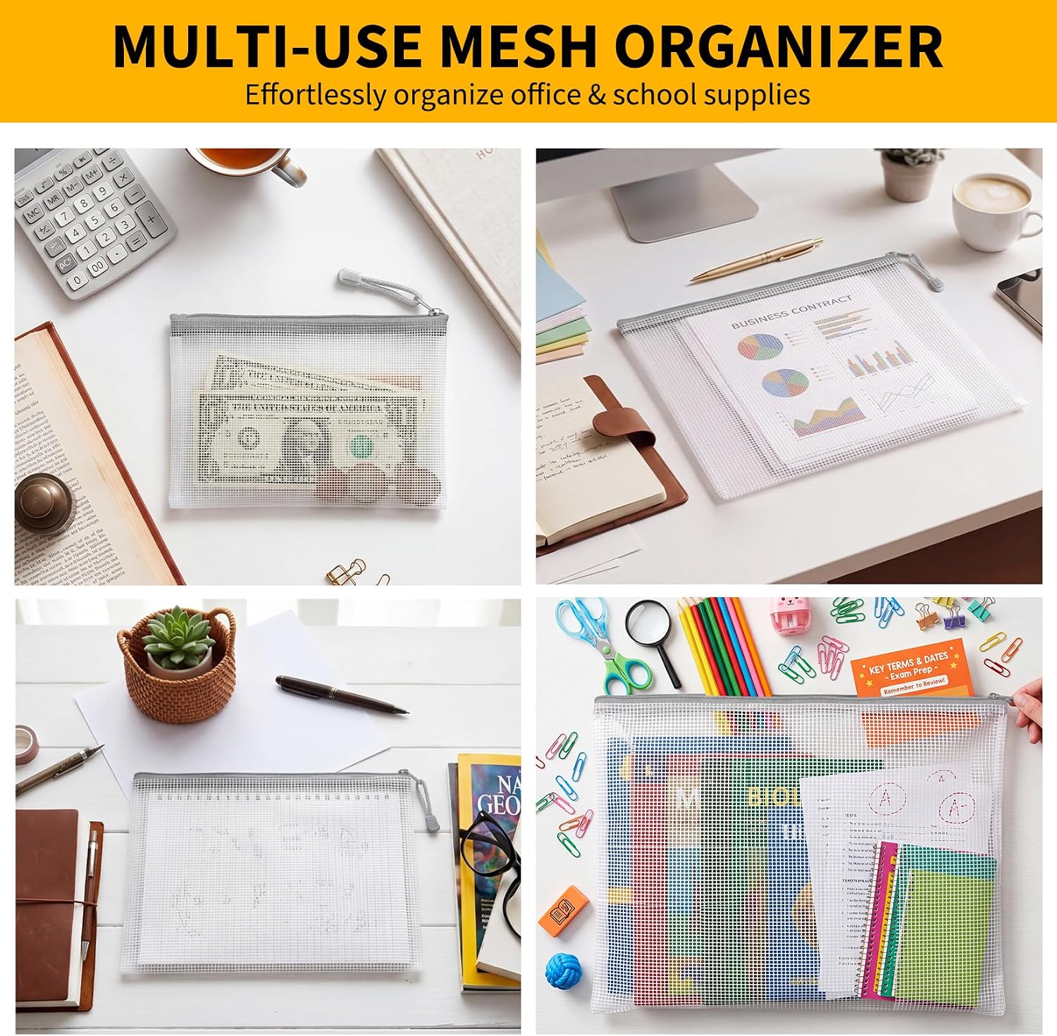 56-Pack Waterproof PVC Mesh Zi - đánh giá và giá Home Office Bagas