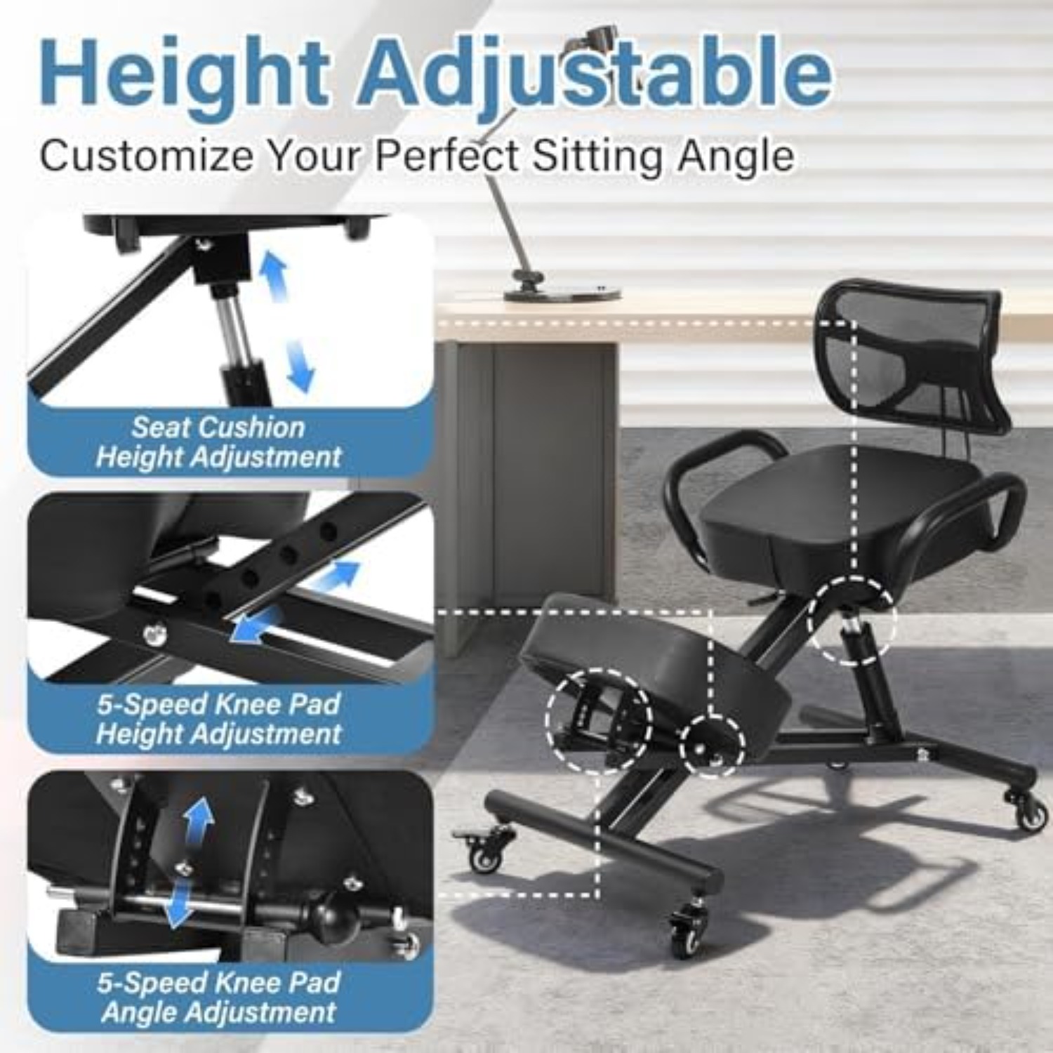 Ergonomic Kneeling Chair Adjus - đánh giá và giá Ergonomic Office Chair