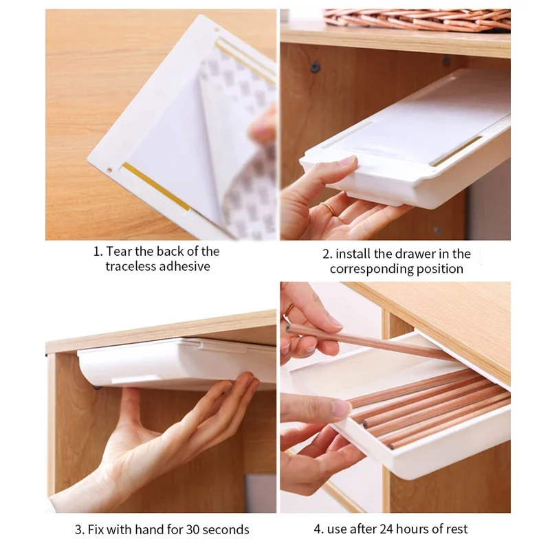 Hidden Storage Box Desk Storag - đánh giá và giá Office Drawer Organizer