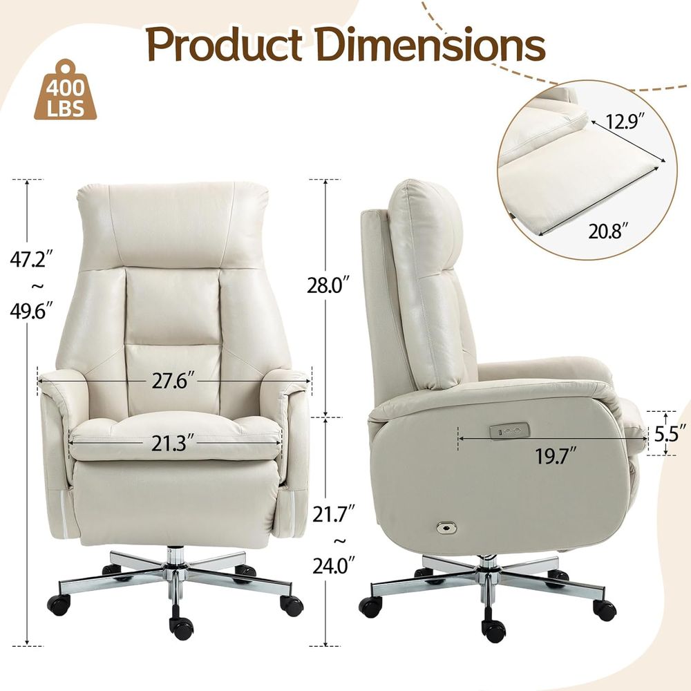 USB Charging Reclining Ergonom - đánh giá và giá Ergonomic Office Chair