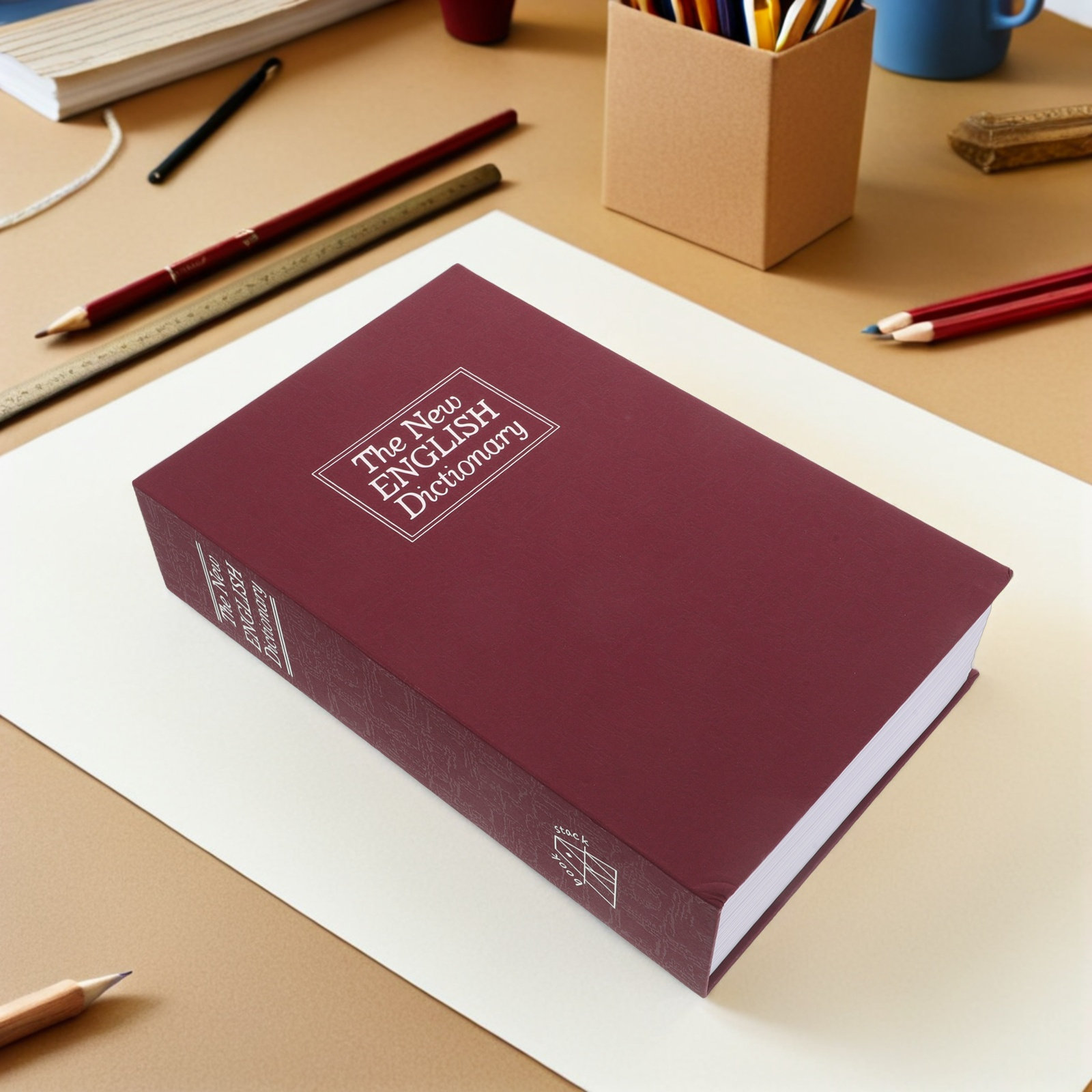Red Imitation Book Shaped Safe - đánh giá và giá Home Office For Passport