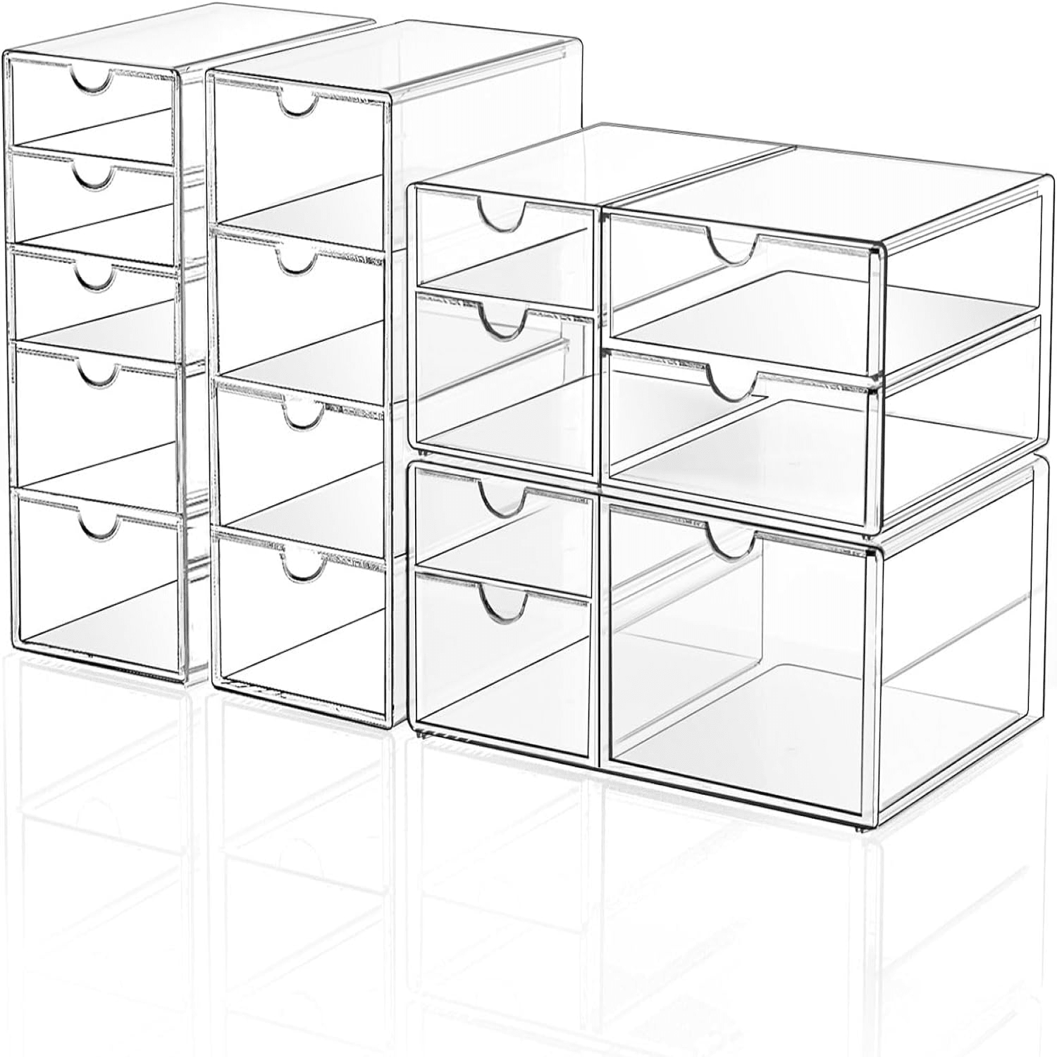 16-Drawer Acrylic Makeup Organ - đánh giá và giá Office Drawer Organizer
