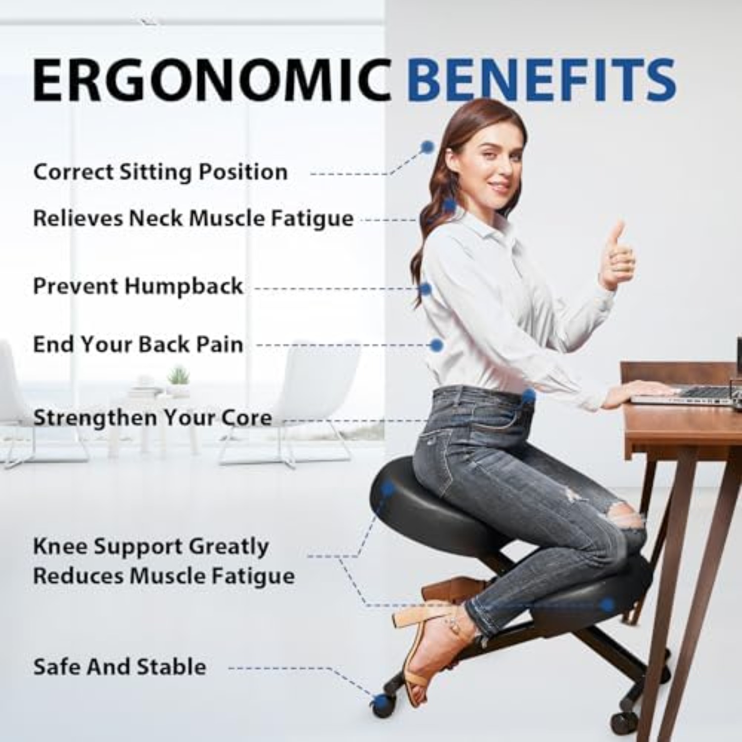 Ergonomic Kneeling Chair, Medi - đánh giá và giá Ergonomic Office Chair