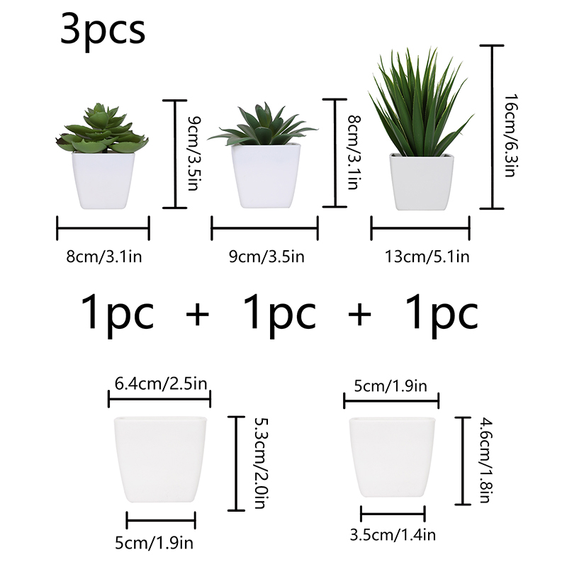 3PCS Artificial Evergreen Plan - đánh giá và giá Home Office Word