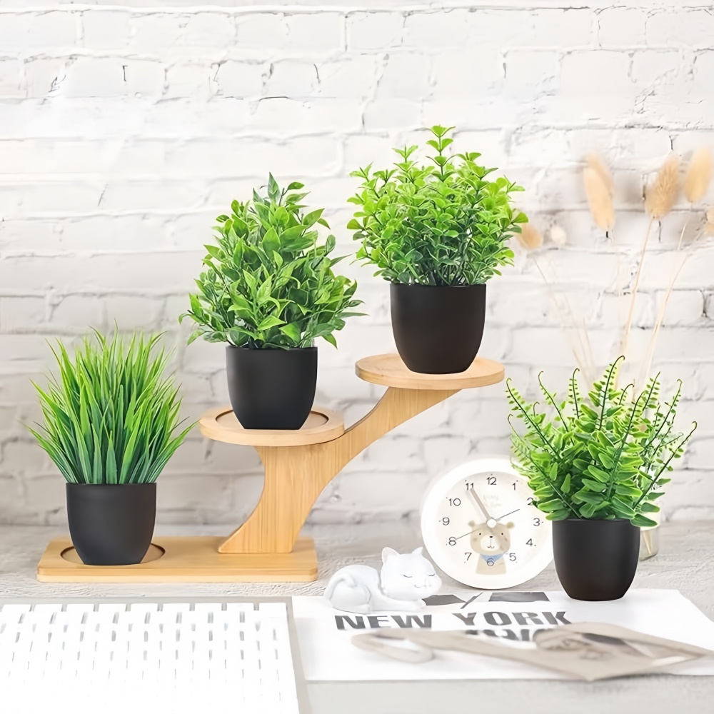 4pcs/set Mini Artificial Plant - đánh giá và giá Home Office Word