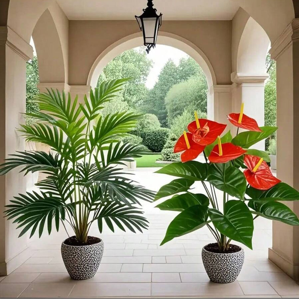 2sets Large Artificial Palm Pl - đánh giá và giá Home Office Word