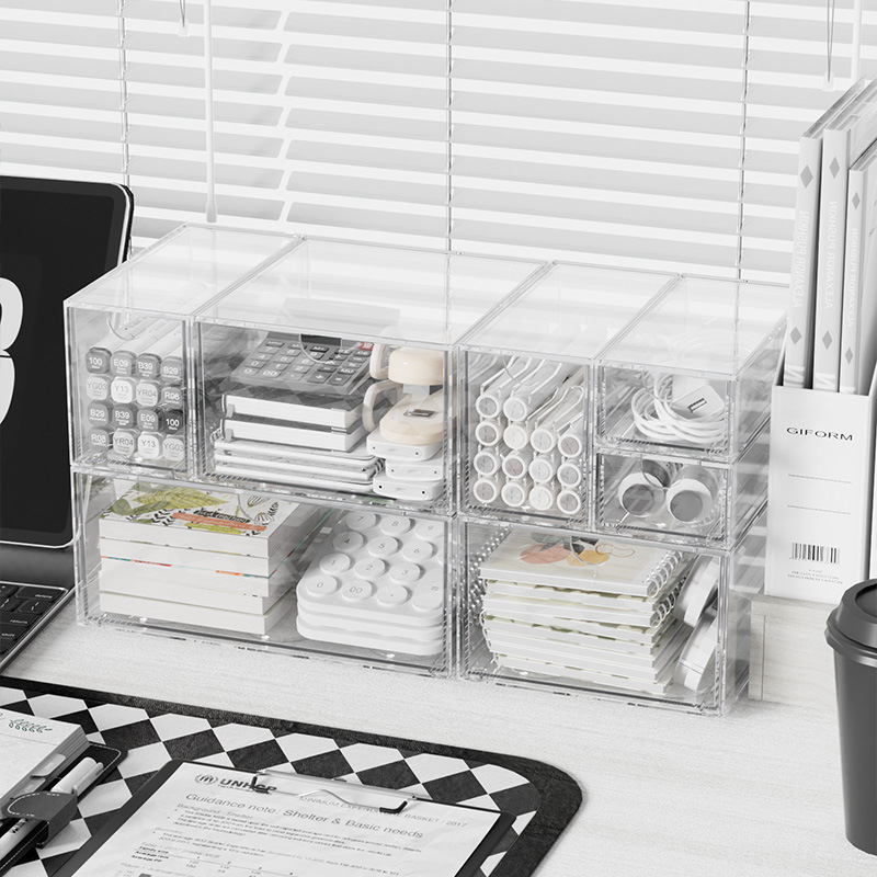 Acrylic Stackable Organizer Bo - đánh giá và giá Office Drawer Organizer